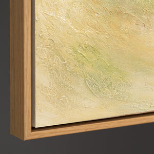 Tableau sur toile peint à la main « Étendue chaleureuse » – Art abstrait moderne avec cadre