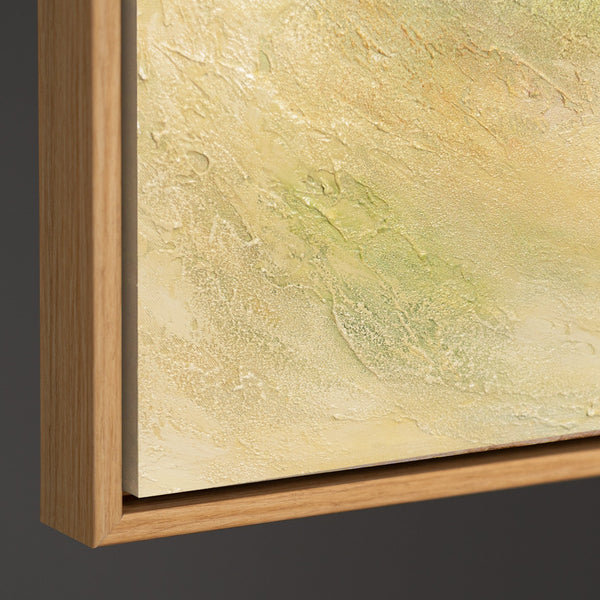 Tableau sur toile peint à la main « Étendue chaleureuse » – Art abstrait moderne avec cadre