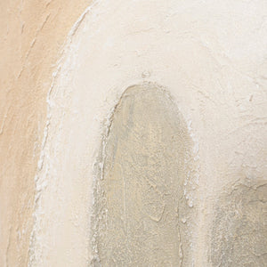 Abstraktes Acrylmalerei mit Rahmen „Grüner Akzent“ – Minimalistische Wandkunst auf Leinwand