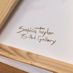 Handgemalte Naturtöne – Moderne Gemälde auf Leinwand mit Rahmen „Schatten und Sand“