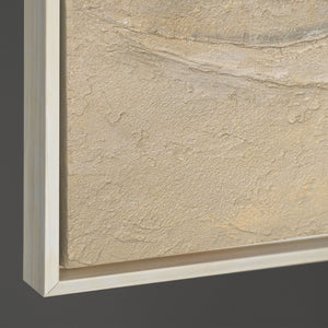 Handgemalte Naturtöne – Moderne Gemälde auf Leinwand mit Rahmen „Schatten und Sand“