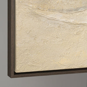 Handgemalte Naturtöne – Moderne Gemälde auf Leinwand mit Rahmen „Schatten und Sand“
