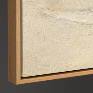 Handgemalte Naturtöne – Moderne Gemälde auf Leinwand mit Rahmen „Schatten und Sand“