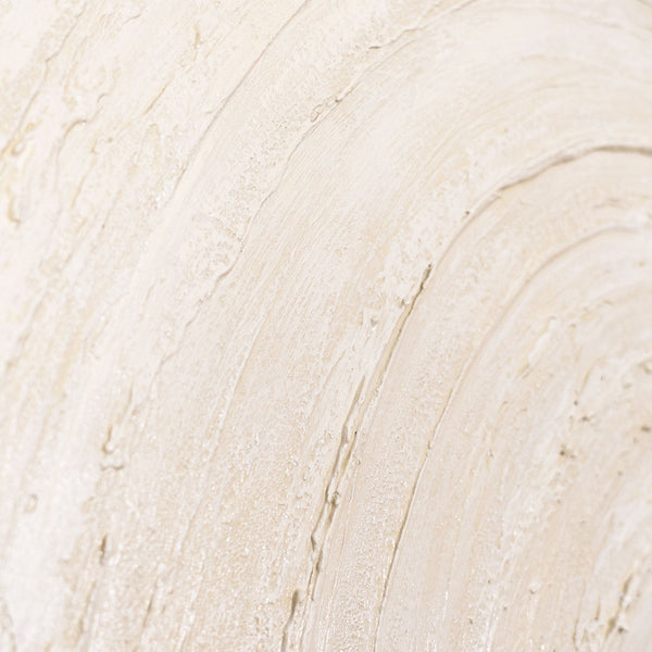 Décoration murale minimaliste – Peinture acrylique texturée beige avec cadre « Échos du temps »