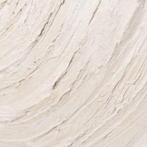 Décoration murale minimaliste – Peinture acrylique texturée beige avec cadre « Échos du temps »