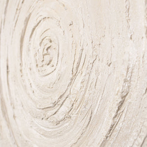 Décoration murale minimaliste – Peinture acrylique texturée beige avec cadre « Échos du temps »