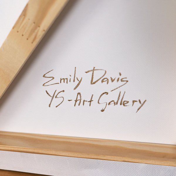 Handgemalte Acrylkunst – Modernes Wandgemälde in Grün & Beige „Das Flüstern der Täler“