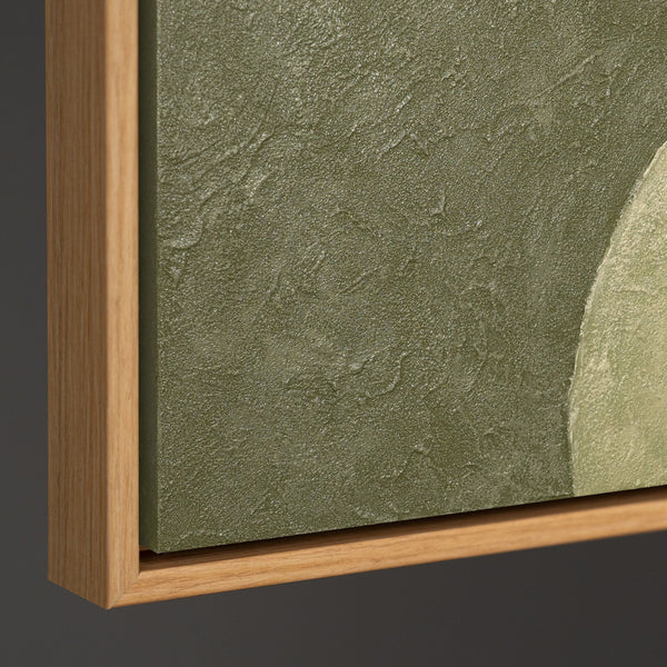 Abstraktes Wandbild auf Leinwand mit heller Naturfarbpalette