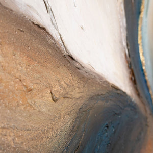 Modernes Gemälde Naturtöne – Handgemaltes Bild mit Rahmen „Vergehen der Zeit“