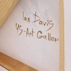 Modernes Gemälde Naturtöne – Handgemaltes Bild mit Rahmen „Vergehen der Zeit“