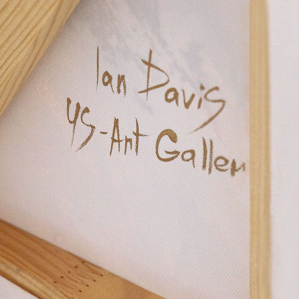 Modernes Gemälde Naturtöne – Handgemaltes Bild mit Rahmen „Vergehen der Zeit“