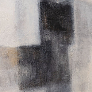 Tableau peint à la main « Lumière fantomatique » – Peinture moderne texturée avec cadre