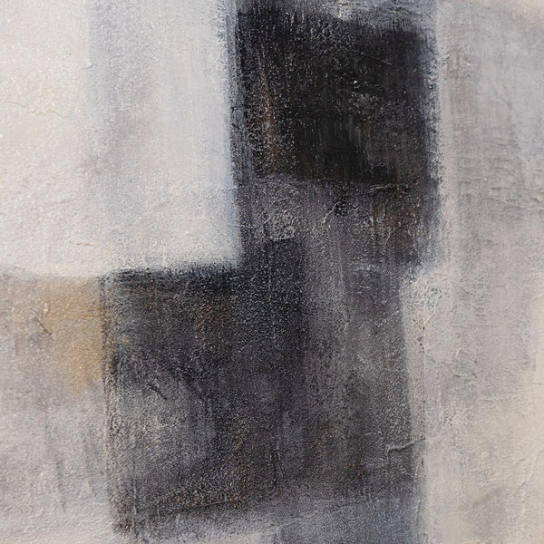 Tableau peint à la main « Lumière fantomatique » – Peinture moderne texturée avec cadre