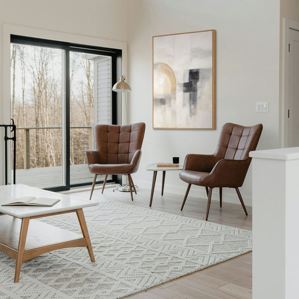 Tableau peint à la main « Lumière fantomatique » – Peinture moderne texturée avec cadre