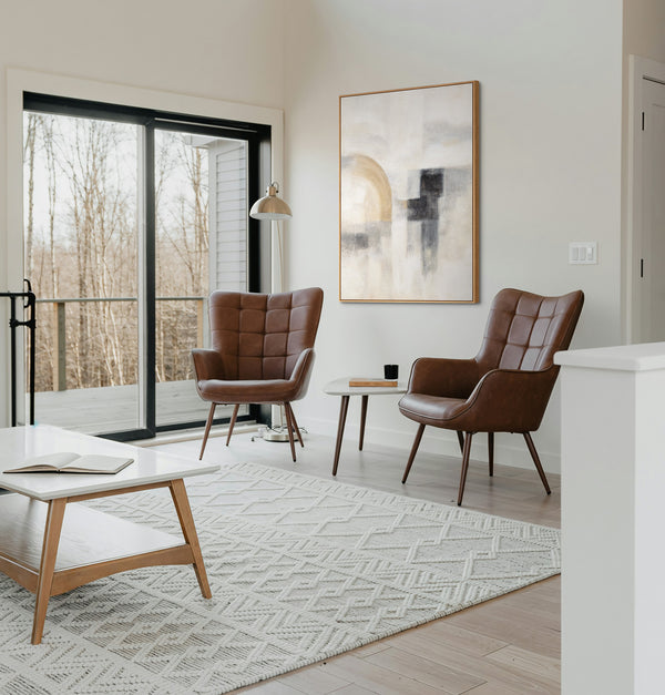 Tableau peint à la main « Lumière fantomatique » – Peinture moderne texturée avec cadre