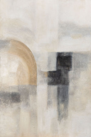 Tableau peint à la main « Lumière fantomatique » – Peinture moderne texturée avec cadre