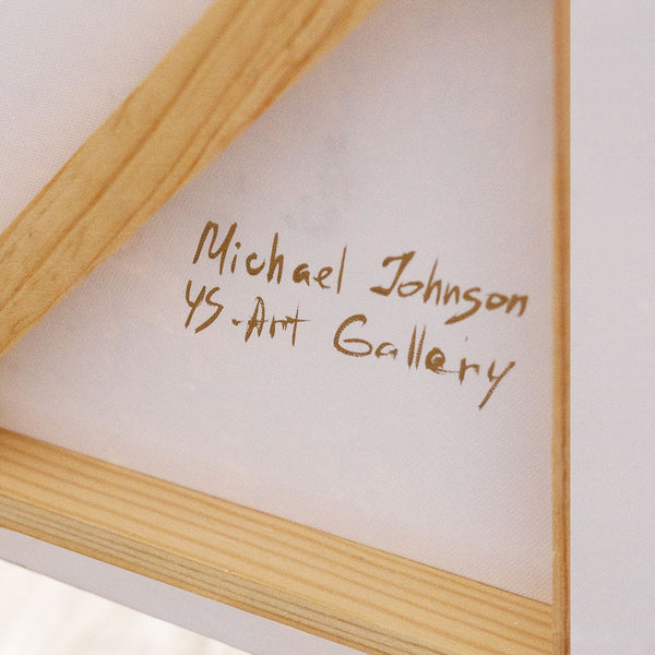 Peinture acrylique peinte à la main sur toile « Ligne d'horizon » – Décoration murale moderne pour salon