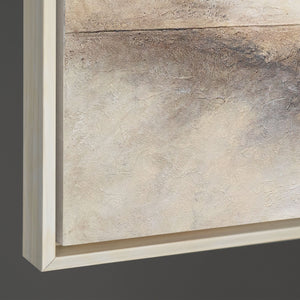 Peinture acrylique peinte à la main sur toile « Ligne d'horizon » – Décoration murale moderne pour salon