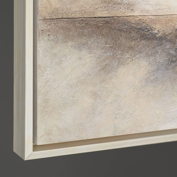 Peinture acrylique peinte à la main sur toile « Ligne d'horizon » – Décoration murale moderne pour salon