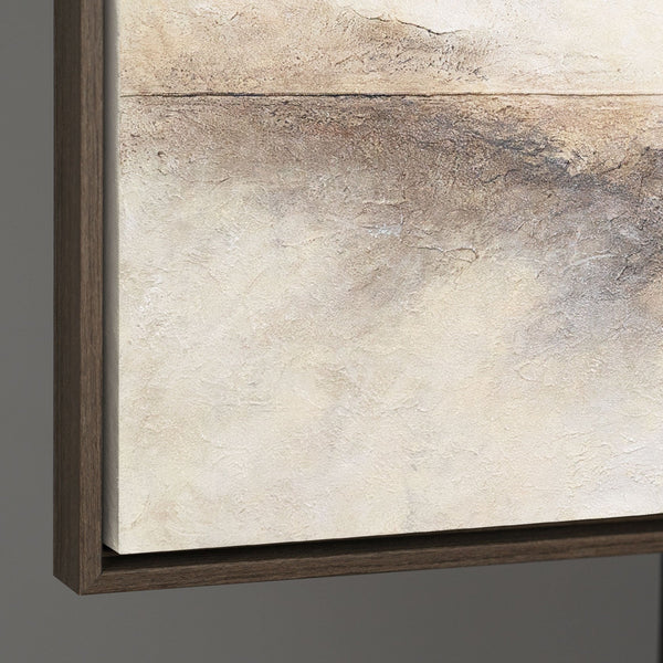 Peinture acrylique peinte à la main sur toile « Ligne d'horizon » – Décoration murale moderne pour salon