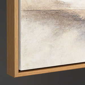 Peinture acrylique peinte à la main sur toile « Ligne d'horizon » – Décoration murale moderne pour salon