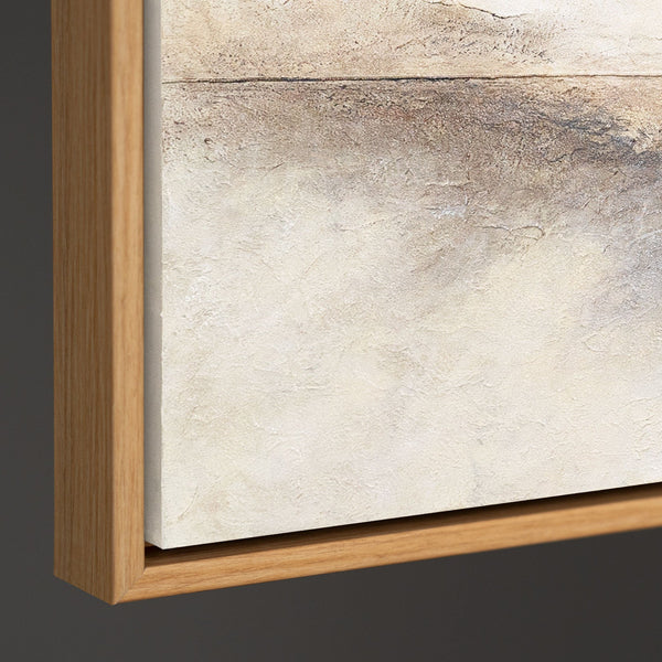 Peinture acrylique peinte à la main sur toile « Ligne d'horizon » – Décoration murale moderne pour salon