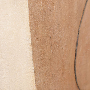 Tableau moderne beige et gris avec cadre – Art abstrait « Équilibre des contrastes »