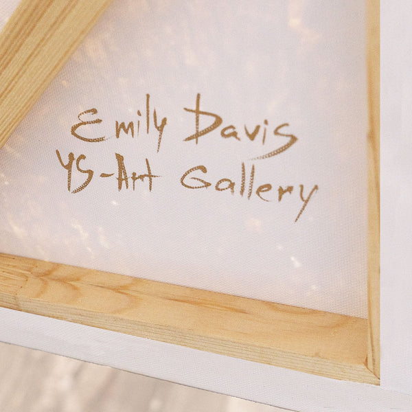 Tableau moderne beige et gris avec cadre – Art abstrait « Équilibre des contrastes »