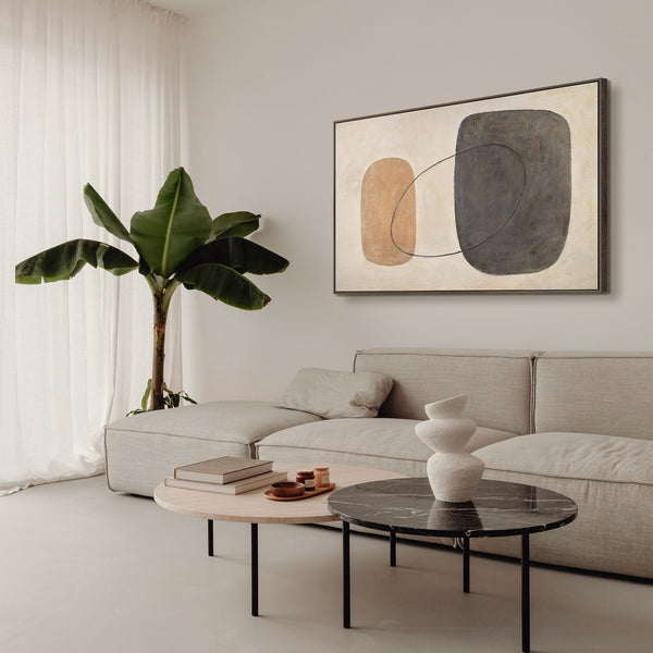 Peinture texturée – Toile peinte à la main « Équilibre des contrastes »