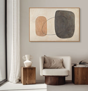 Peinture texturée – Toile peinte à la main « Équilibre des contrastes »