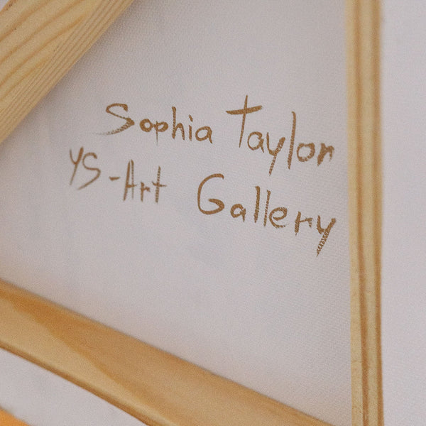 Peinture acrylique abstraite sur toile, dans les tons beige-gris « Verticales du temps »