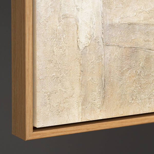 Reliefmalerei Beige Grau Acryl