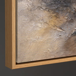 Peinture abstraite aux tons terreux sombres – Toile peinte à la main « Ombre et Aube »