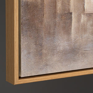 Minimalistische abstrakte Wandkunst mit Tiefe – Acrylbild mit Rahmen „Grenzen der Illusion“