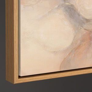 Abstraktes Acrylbild mit rotem Akzent – moderne Wandkunst „Echo der Flammen“