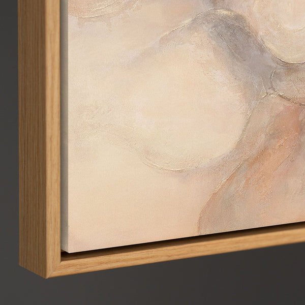 Abstraktes Acrylbild mit rotem Akzent – moderne Wandkunst „Echo der Flammen“