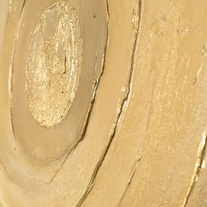 Handgemaltes abstraktes Gemälde mit Goldstruktur – Moderne Acrylbild mit Rahmen „Kreise der Zeit“