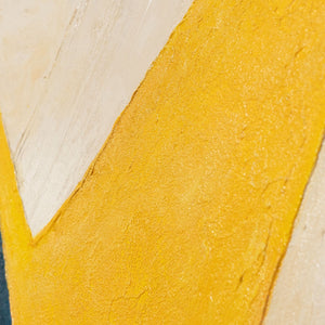 Moderne abstrakte Leinwandkunst mit klarer Formensprache – Handgemaltes Gemälde „Schnitt durch den Horizont“