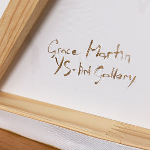 Strukturierte Acrylmalerei mit Rahmen „Gleichgewicht“ – Geometrische Abstrakte Kunst