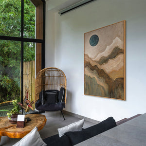 Moderne Wanddeko handgemalte Landschaft