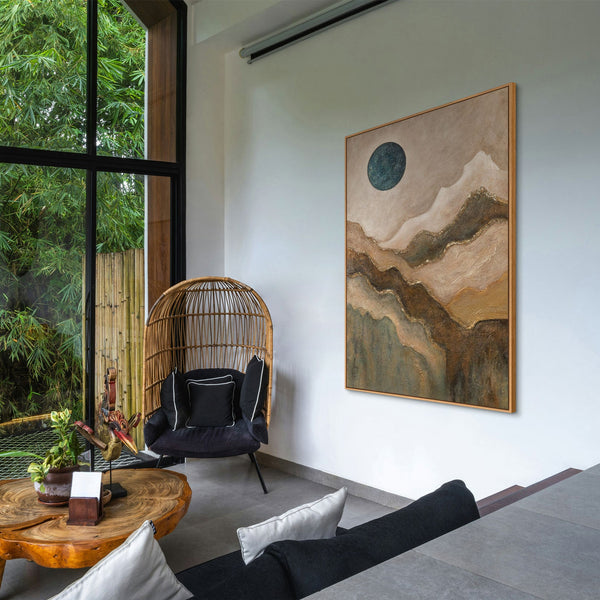 Moderne Wanddeko handgemalte Landschaft