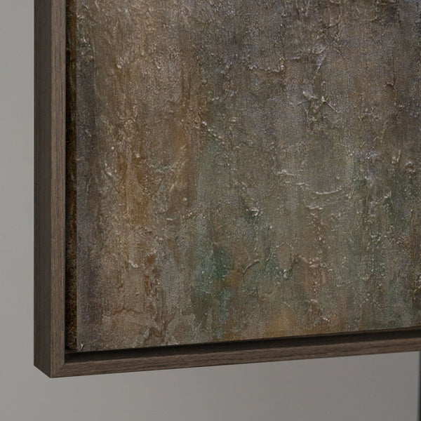 Tableau peint à la main « La chaleur de l'univers » – Peinture acrylique moderne avec des accents dorés