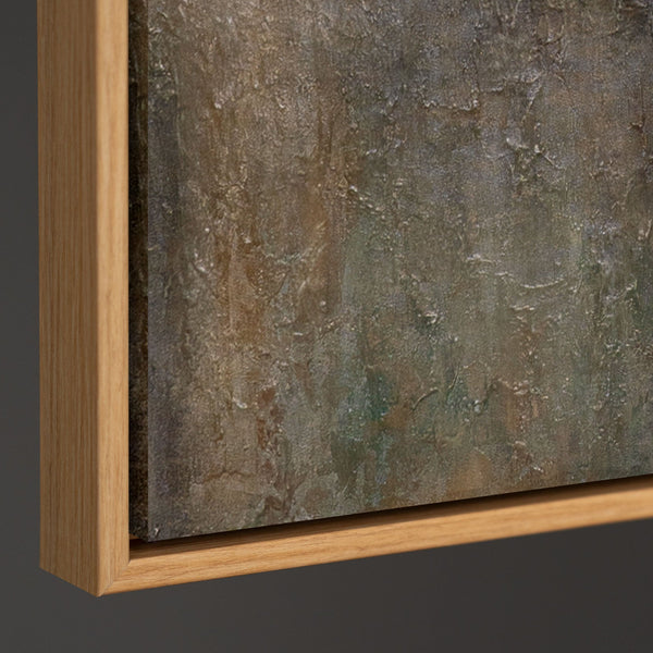 Tableau peint à la main « La chaleur de l'univers » – Peinture acrylique moderne avec des accents dorés