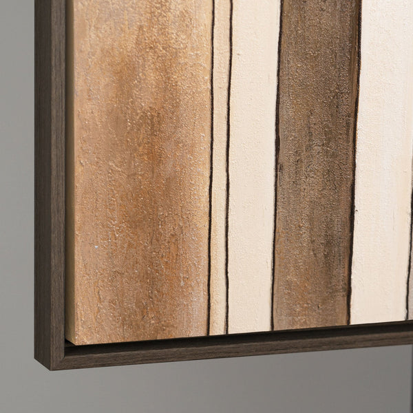 Tableau abstrait sur toile « Cité des figures » – Tableau moderne pour le salon