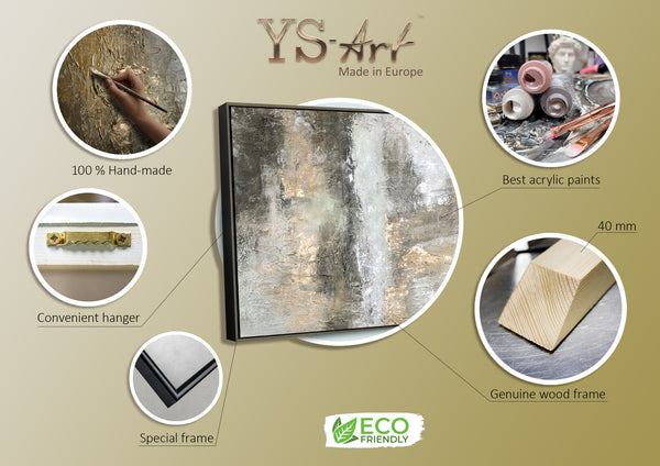 Gerahmte bilder mit strukturpaste  "Schwerelosigkeit II" 150x50cm