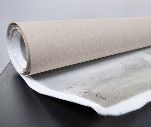 Handgemaltes Acrylbild auf Leinwand mit goldenen Bergen