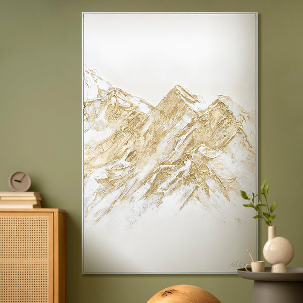 Gemälde „Zugspitze“ als Wandbild in modernem Interieur