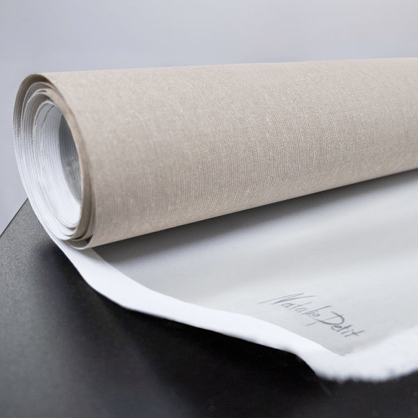 Handgemaltes Leinwandbild mit Silberstruktur