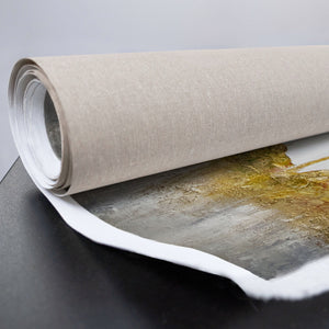 Handgemaltes Moschee Gemälde auf Leinwand mit Goldtextur