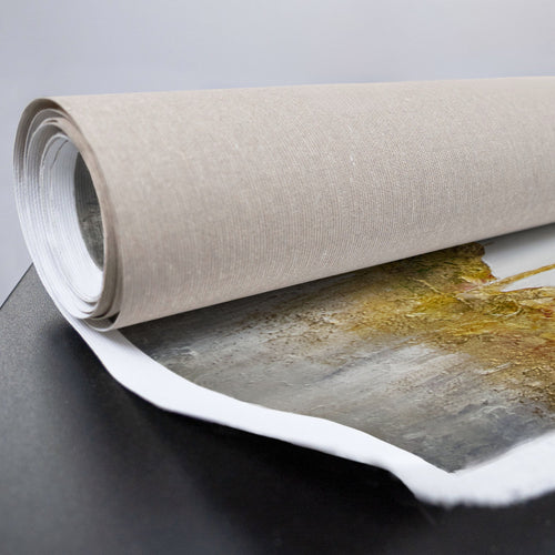 Handgemaltes Moschee Gemälde auf Leinwand mit Goldtextur